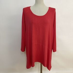 Zenergy by Chico's‎ Women's Top Size 4 XXL 22 Salmon Pink Scoop Neck